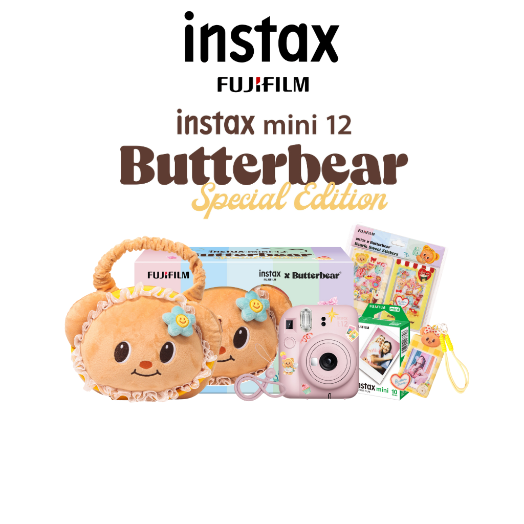 Fujifilm instax mini 12 Camera / Soft Bundle / Butterbear Kit / MelloBuddies Kit / Macaron Kit