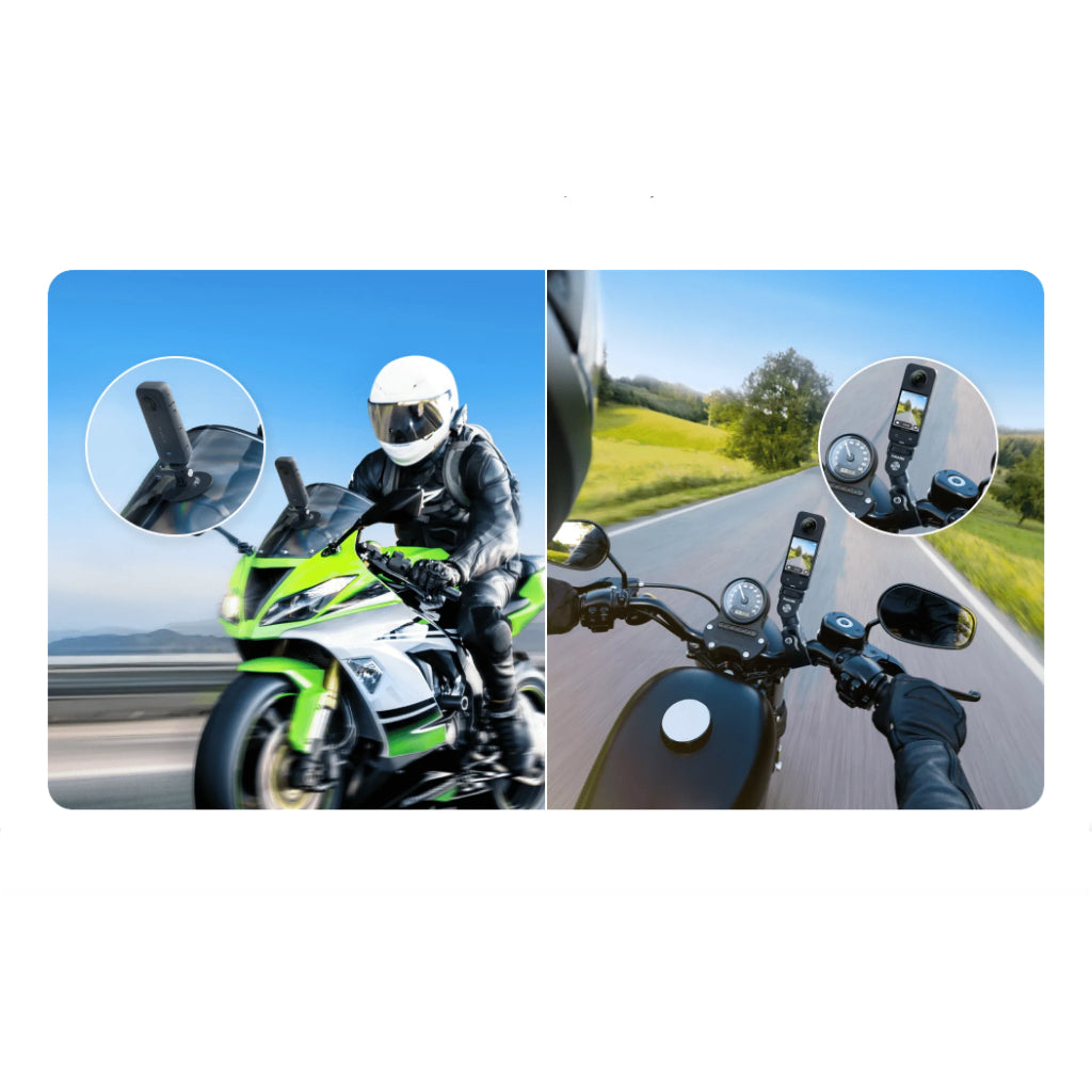 Insta360 New Motorcycle Mount Bundle - X4 Air/Go Ultra/X5/Ace Pro 2/GO3S/X4/Ace Pro/Ace/Go 3/X3/One X2