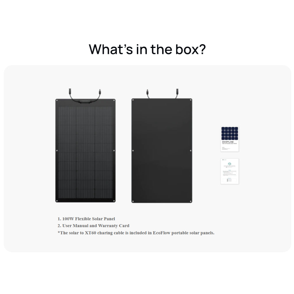 EcoFlow 100W (5.9A) Flexible Solar Panel