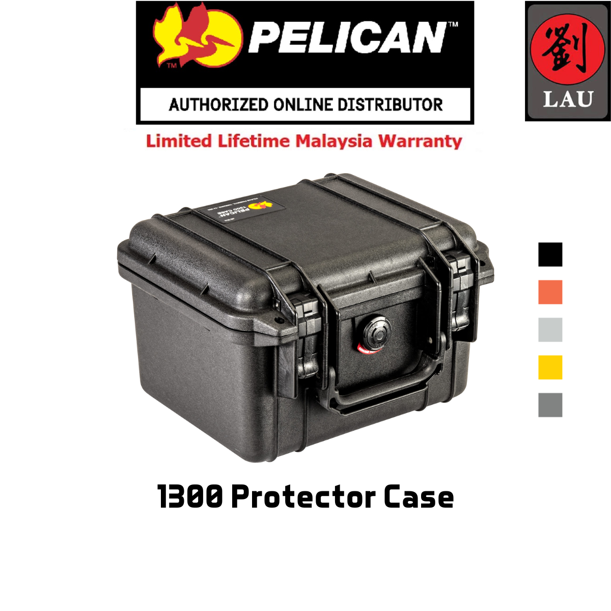 Pelican 1300 Protector Case with Foam - Assorted Colours
