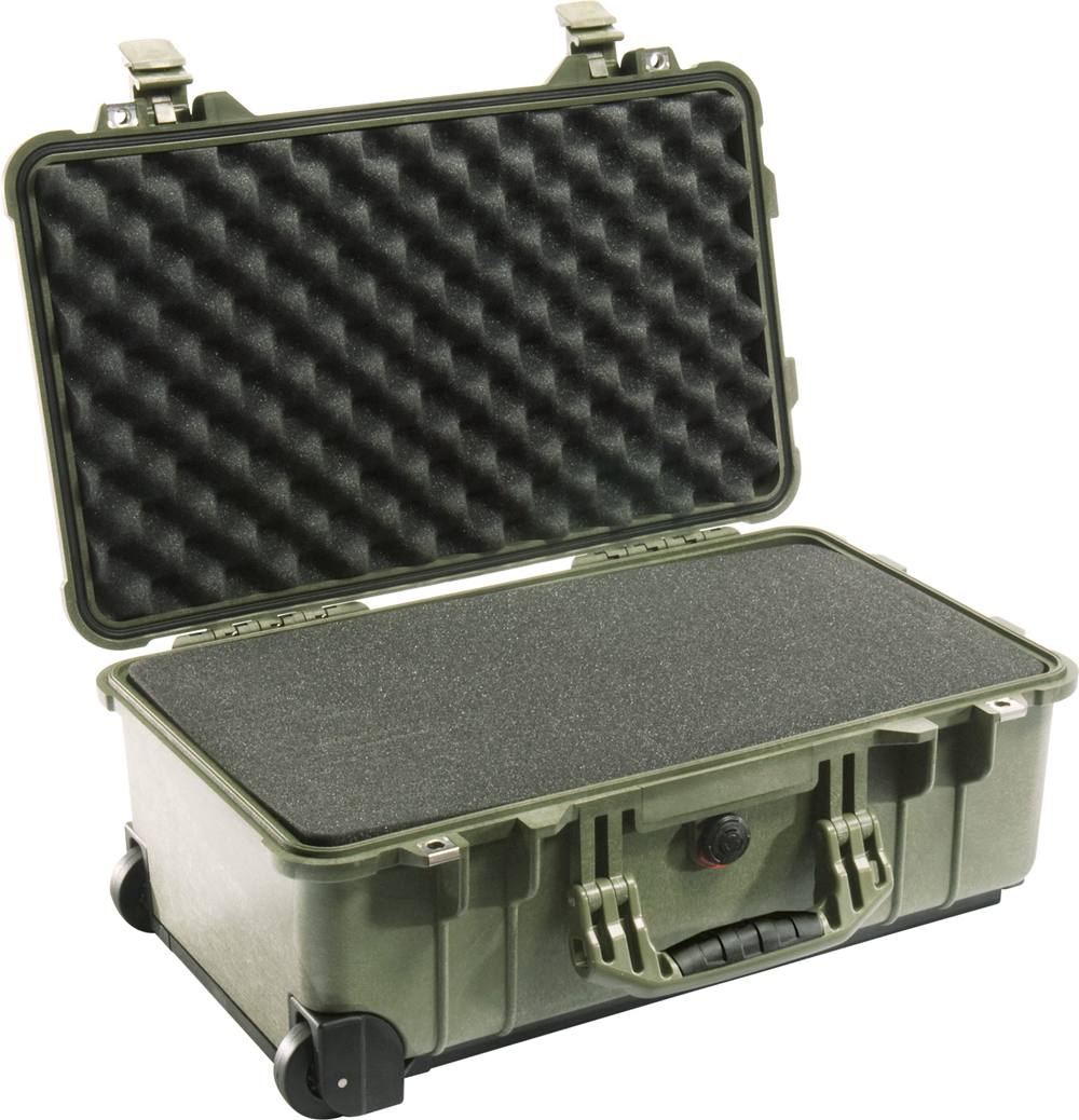 Pelican 1510 Wheeled Protector Carry-on Case with Trekpak/Divider/Foam/No Foam - Assorted Colours