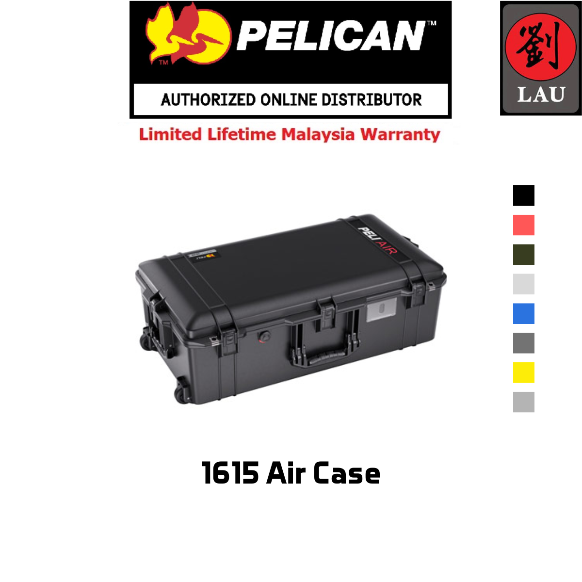 Pelican 1615 Wheeled Air Case with Foam/Trekpak/Divider - Assorted Colours