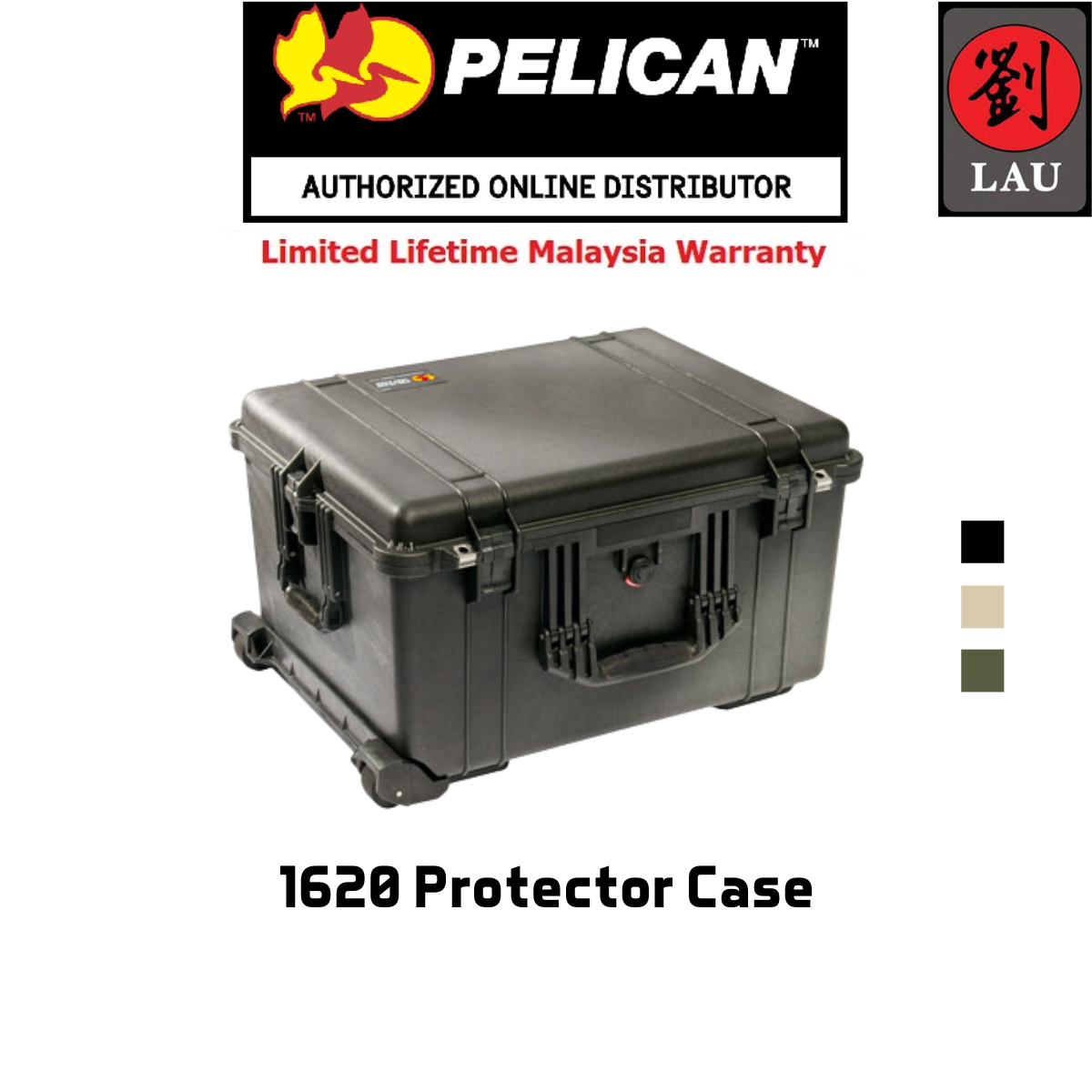 Pelican 1620 Wheeled Protector Case with Foam