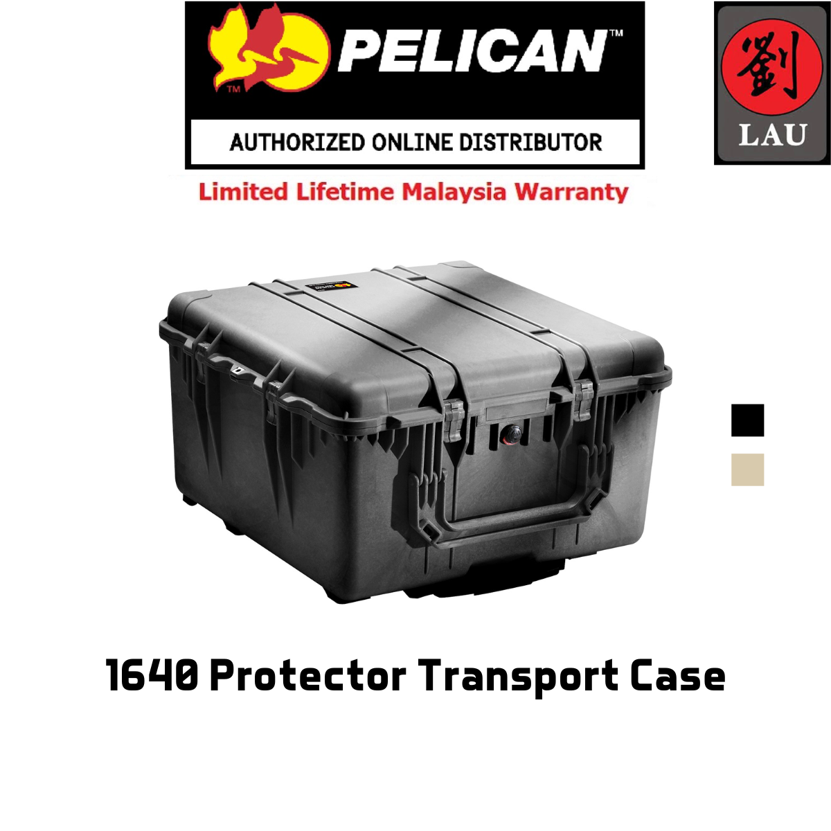 Pelican 1640 Wheeled Protector Transport Case with Foam - Assorted Case