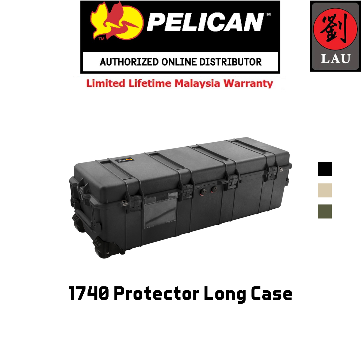 Pelican 1740 Protector Long Case With Foam