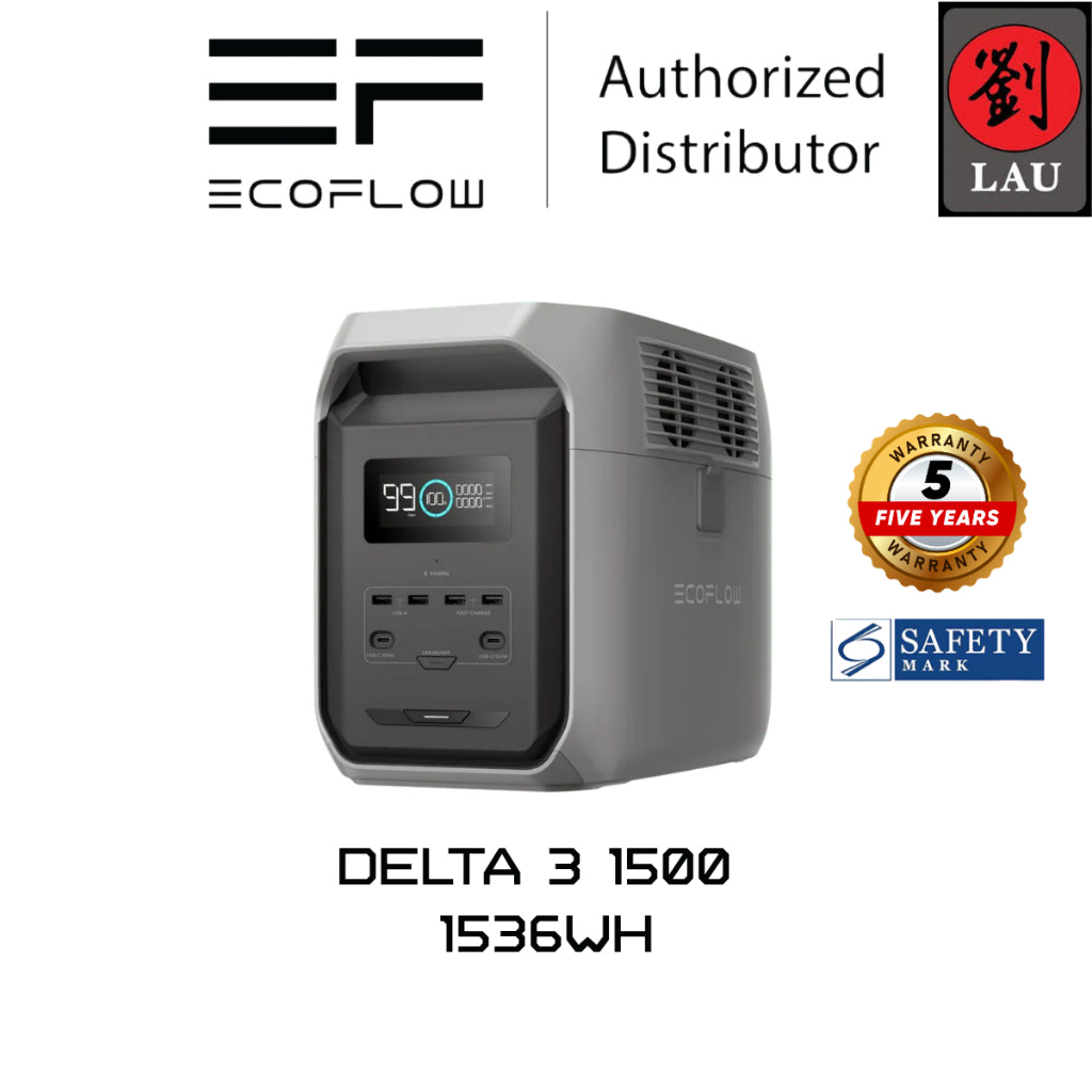 EcoFlow DELTA 3 1500 Portable Power Station (1536Wh)