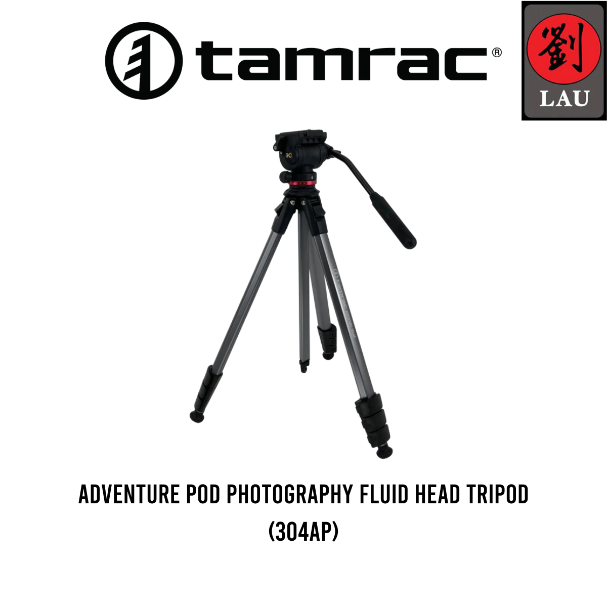 Tamrac Adventure Pod Fluid Video Head Tripod Black (304AP) Outdoor & Indoor Use