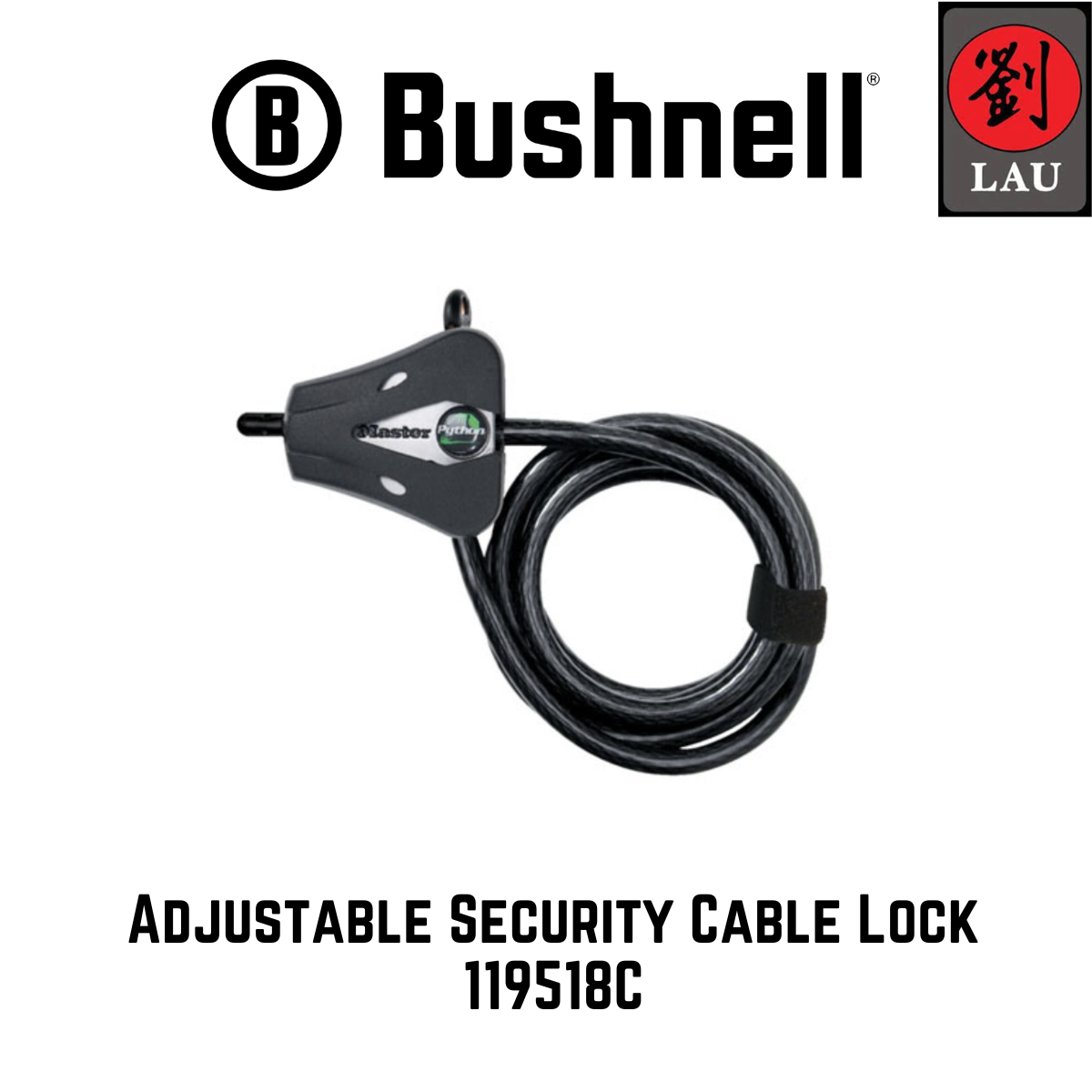Bushnell Adjustable Security Cable Lock (Model: 119518C)