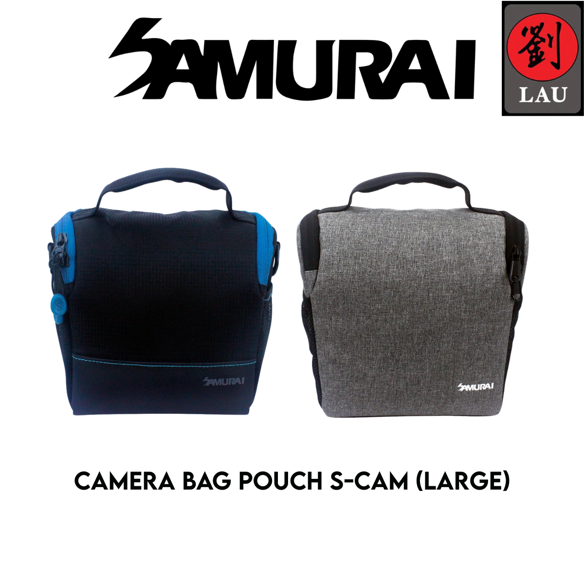Samurai Camera Bag Pouch S-Cam-01/02 Large - Black/Gray