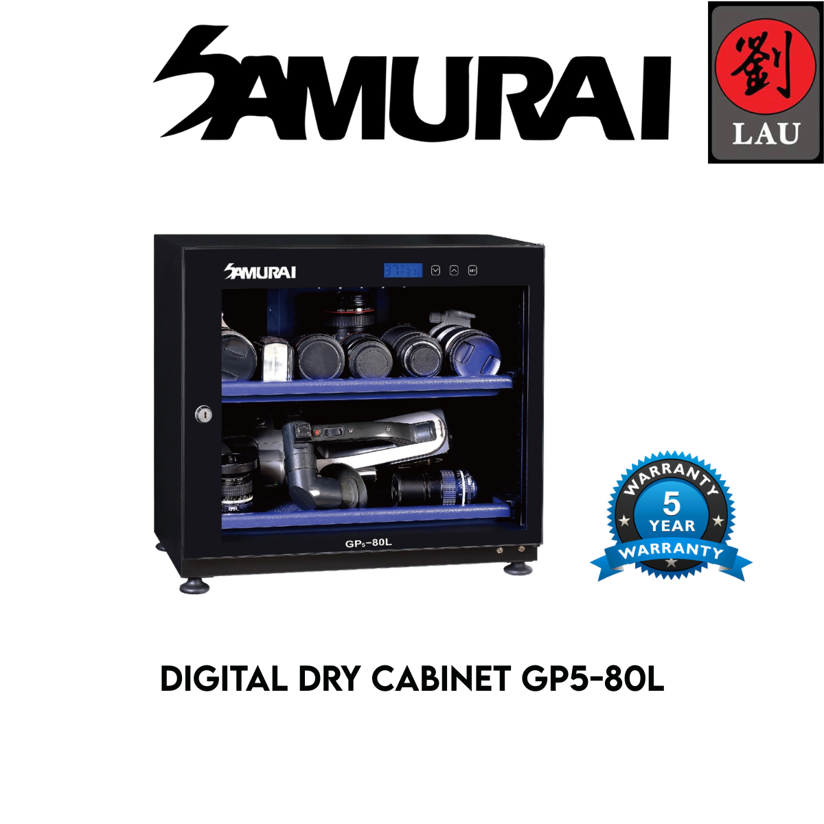 Samurai Dry Cabinet GP5 (80L) 5 Years Warranty