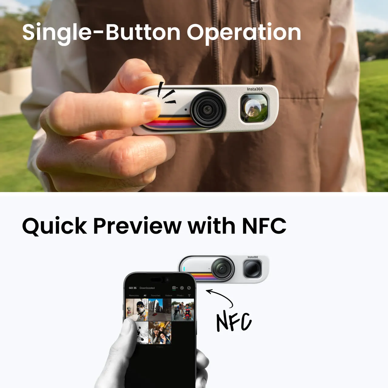 Insta360 GO 3S Retro Bundle Action Camera Special Edition - Let's Go Retro