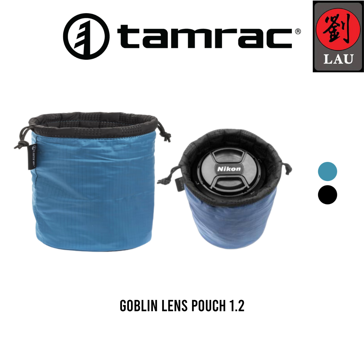 Tamrac Goblin Lens Pouch 1.2 (Black/Ocean)