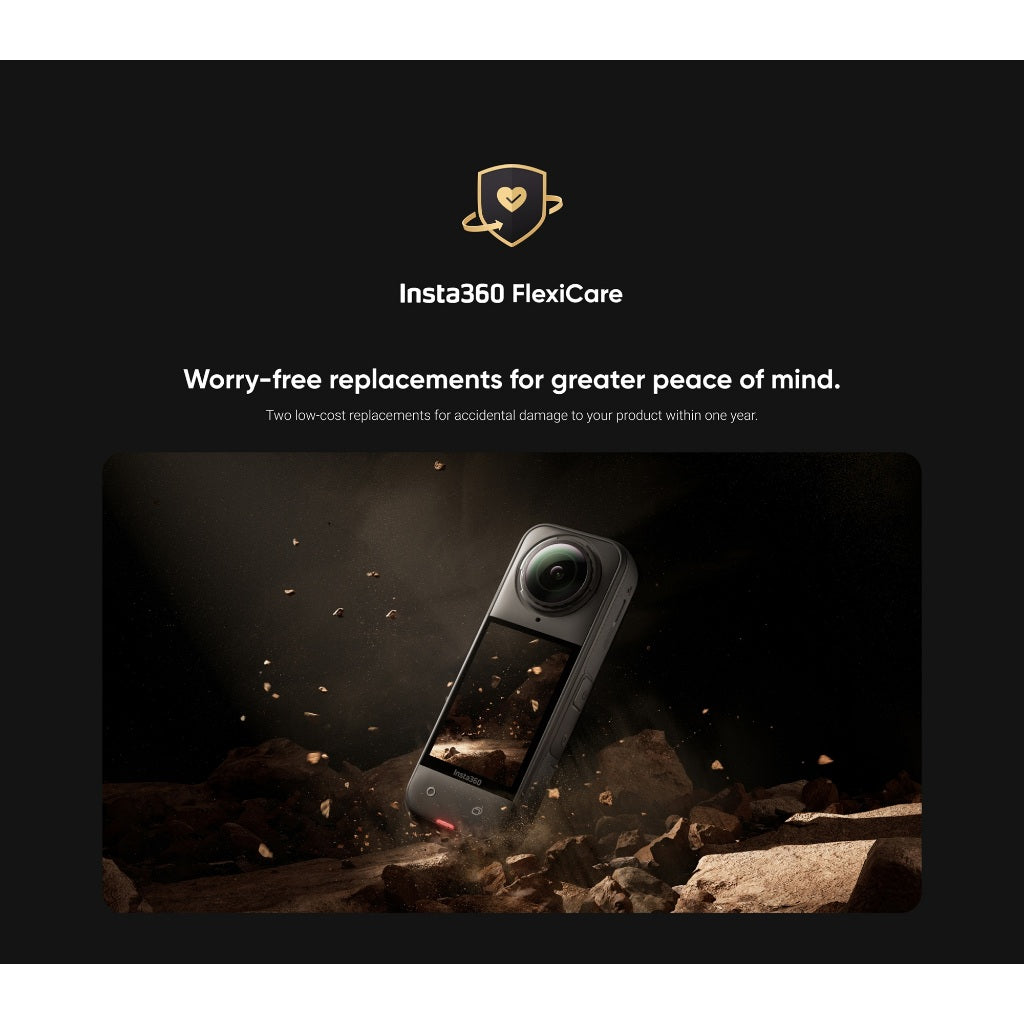 Insta360 FlexiCare For X5, X4 Air, X4, GO Ultra, GO 3S, Ace Pro 2, Flow 2 Pro - Accidental Damage Replacement Insurance