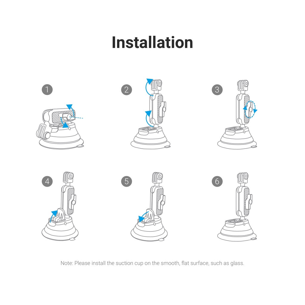 Insta360 Suction Cup Car Mount For X5/Ace Pro 2/GO 3S/X4/Ace Pro/Ace/X3/One Rs/Go 3/Go 2/One X2/One R/One X/One