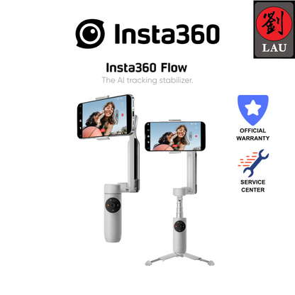 Insta360 Flow - Al Powered Smartphone Gimbal Stabilizer With Built-In Selfie Stick/Tripod And Power Bank (Ready Stock)
