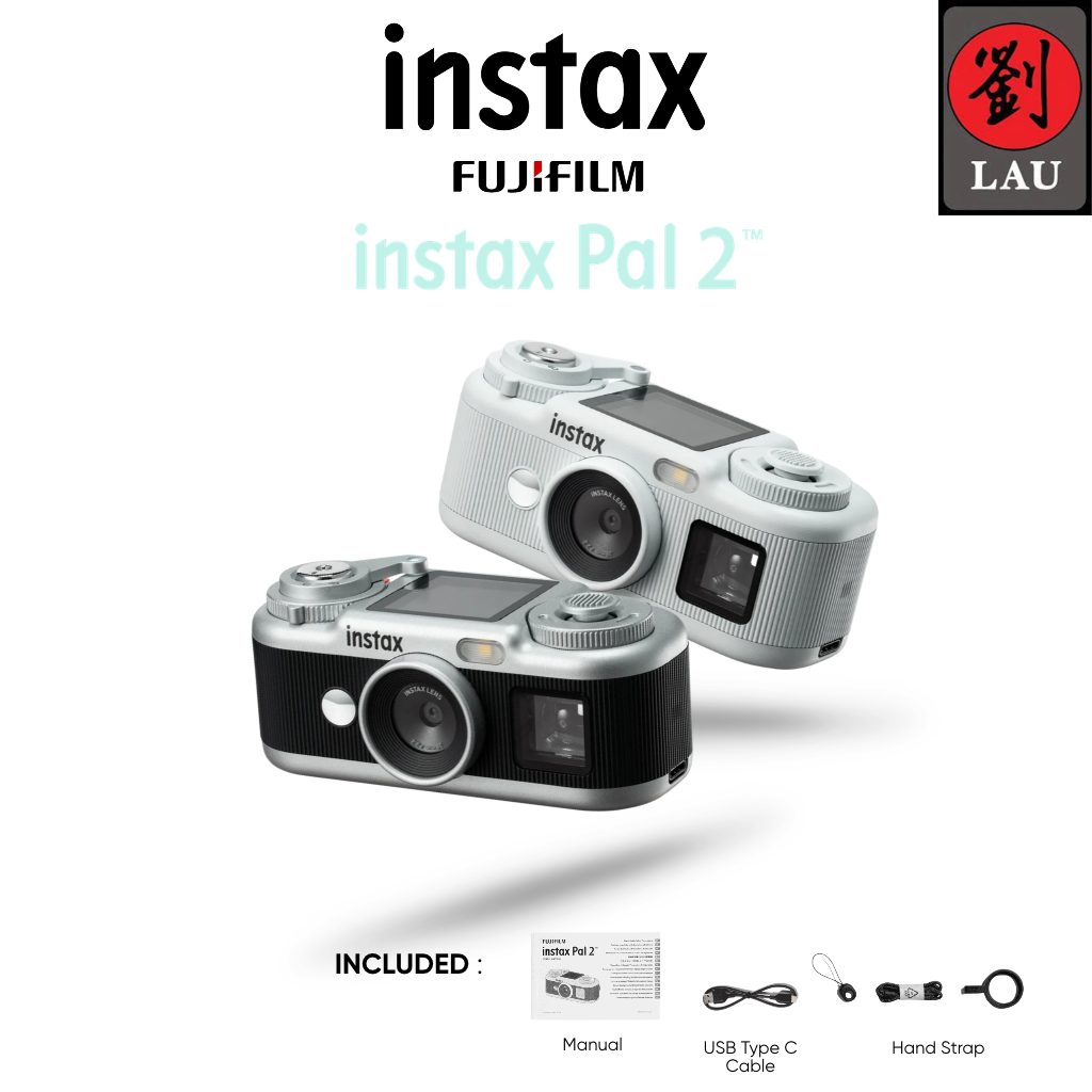 【New Arrival】Fujifilm Instax PAL 2 Digital Camera | Built-in Viewfinder | Analog Style | Compact Design | Seamless Print