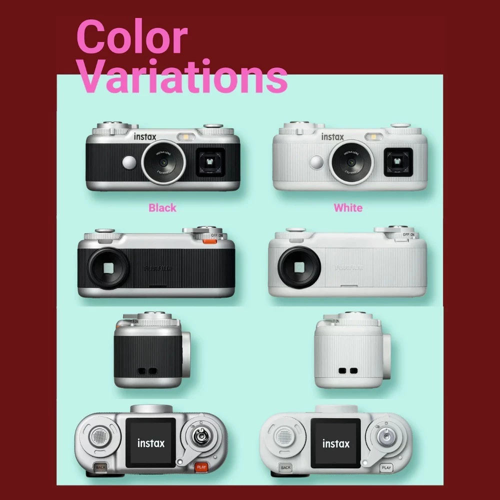 【New Arrival】Fujifilm Instax PAL 2 Digital Camera | Built-in Viewfinder | Analog Style | Compact Design | Seamless Print