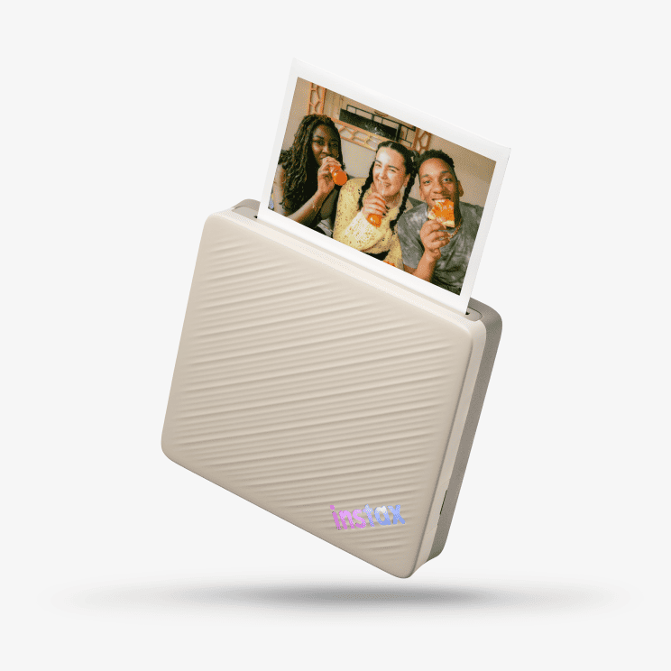 NEW FUJIFILM instax Link WIDE 2 Smartphone Printer (Beige/Blue) with USB Type C Cable