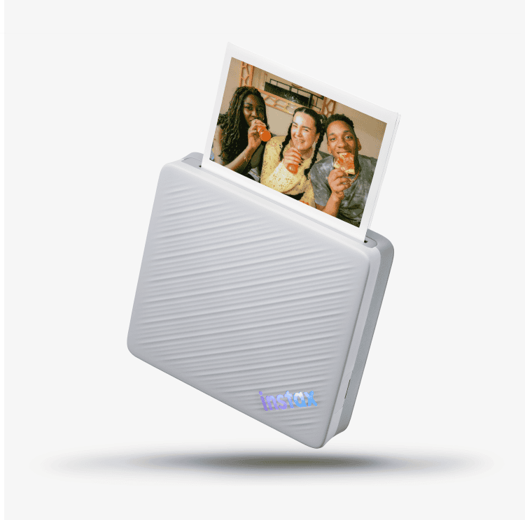 NEW FUJIFILM instax Link WIDE 2 Smartphone Printer (Beige/Blue) with USB Type C Cable