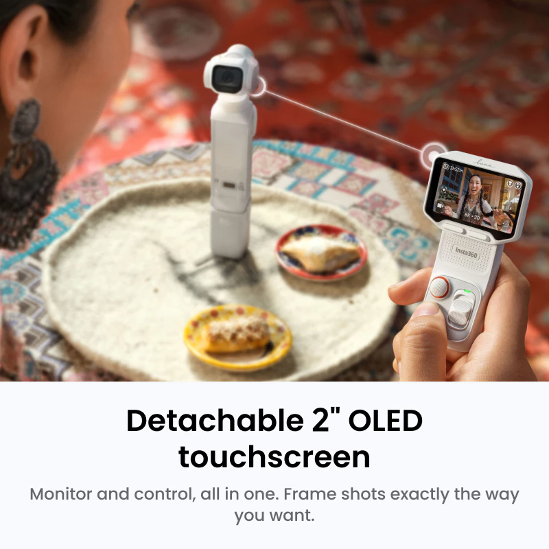 [NEW] Insta360 Luna Pro - 8K Vlogging Camera with Leica Lens, Pocket Gimbal Camera, 1" 8K Sensor, Dual AI Chip, Detachable 2" OLED Touchscreen