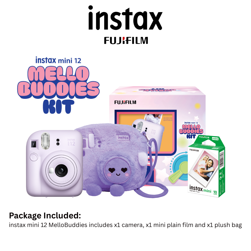 Fujifilm instax mini 12 Camera / Soft Bundle / Butterbear Kit / MelloBuddies Kit / Macaron Kit