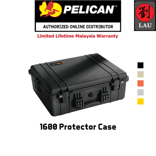 Pelican 1600 Protector Case with Foam - Assorted Colours