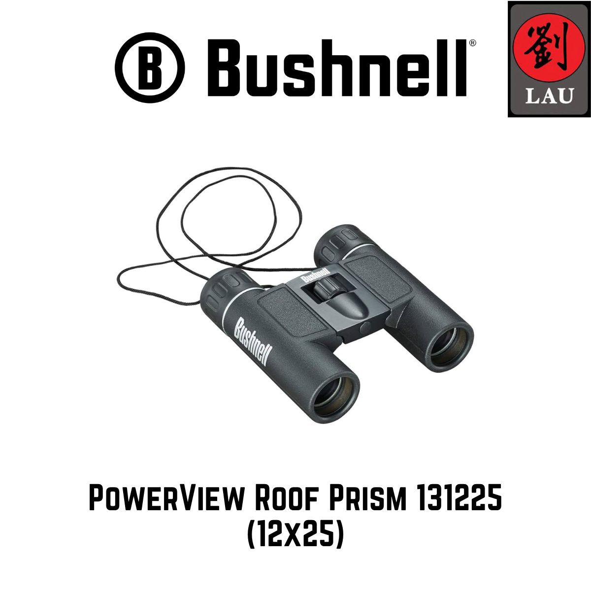 Bushnell PowerView 12x25mm Roof Prism Binoculars (Model:131225)