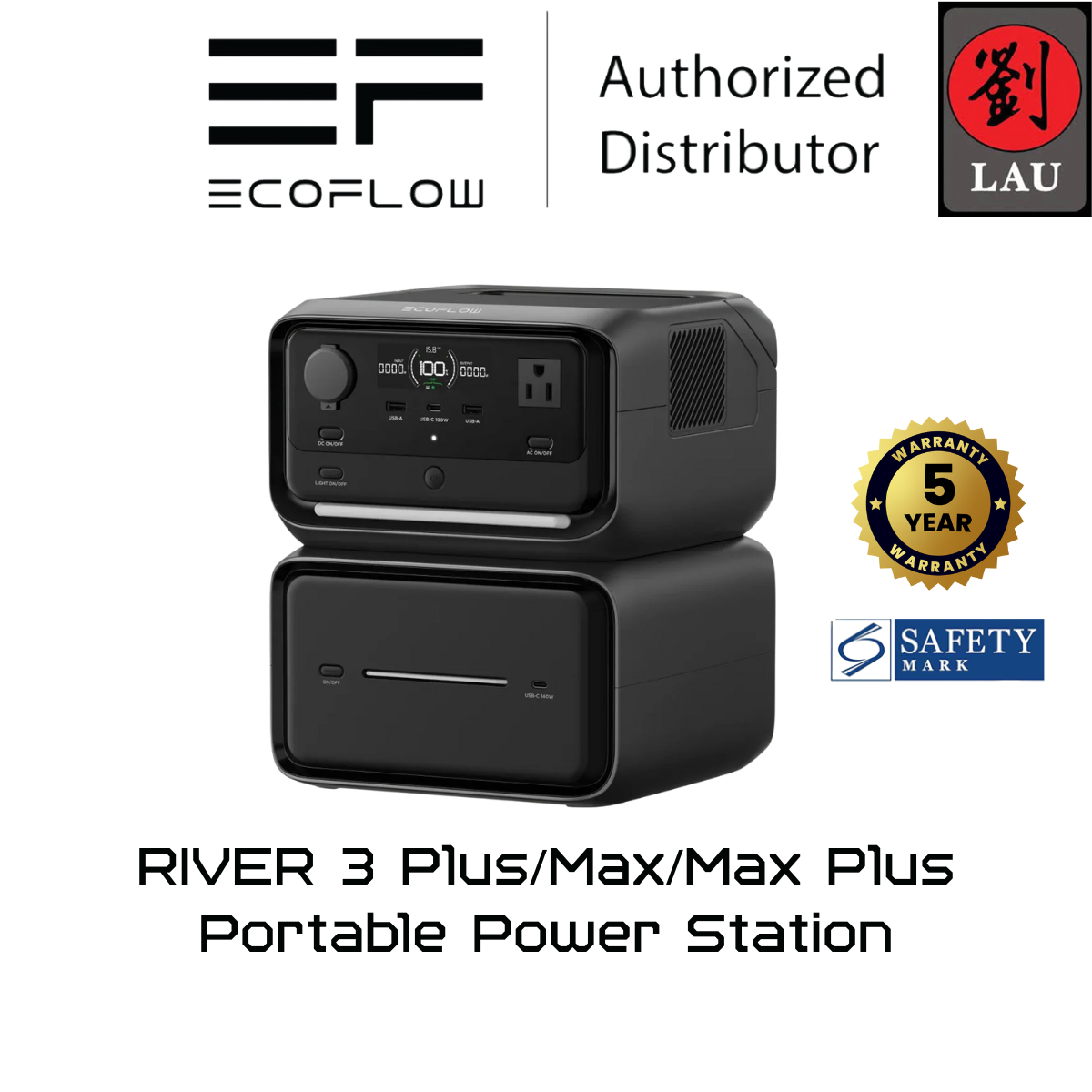EcoFlow RIVER 3 Plus / Max / Max Plus Portable Power Station 57200mAh Power Generator / Extra Battery Max / Max Plus