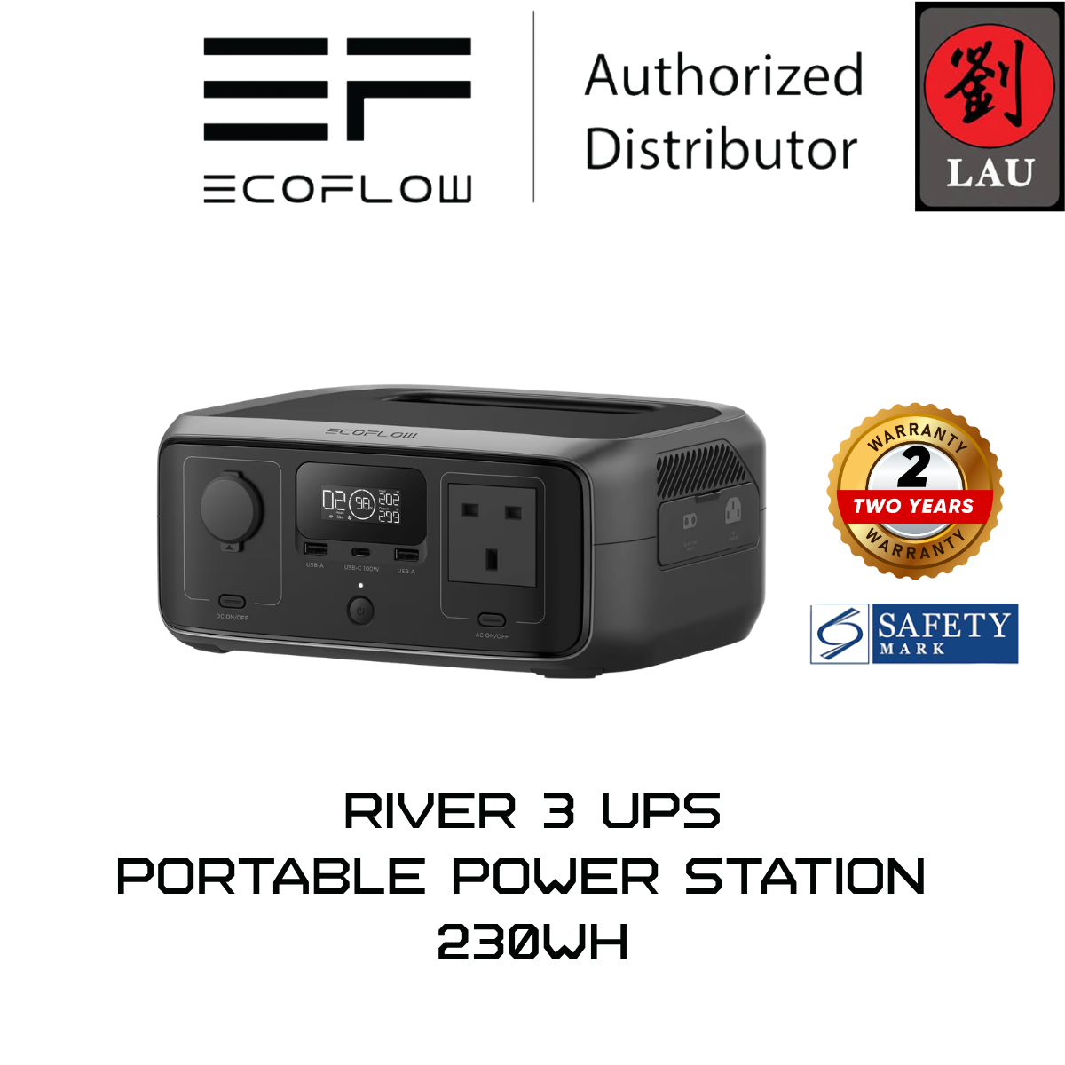 EcoFlow RIVER 3 UPS Portable Power Station Power Generator 19400mAh