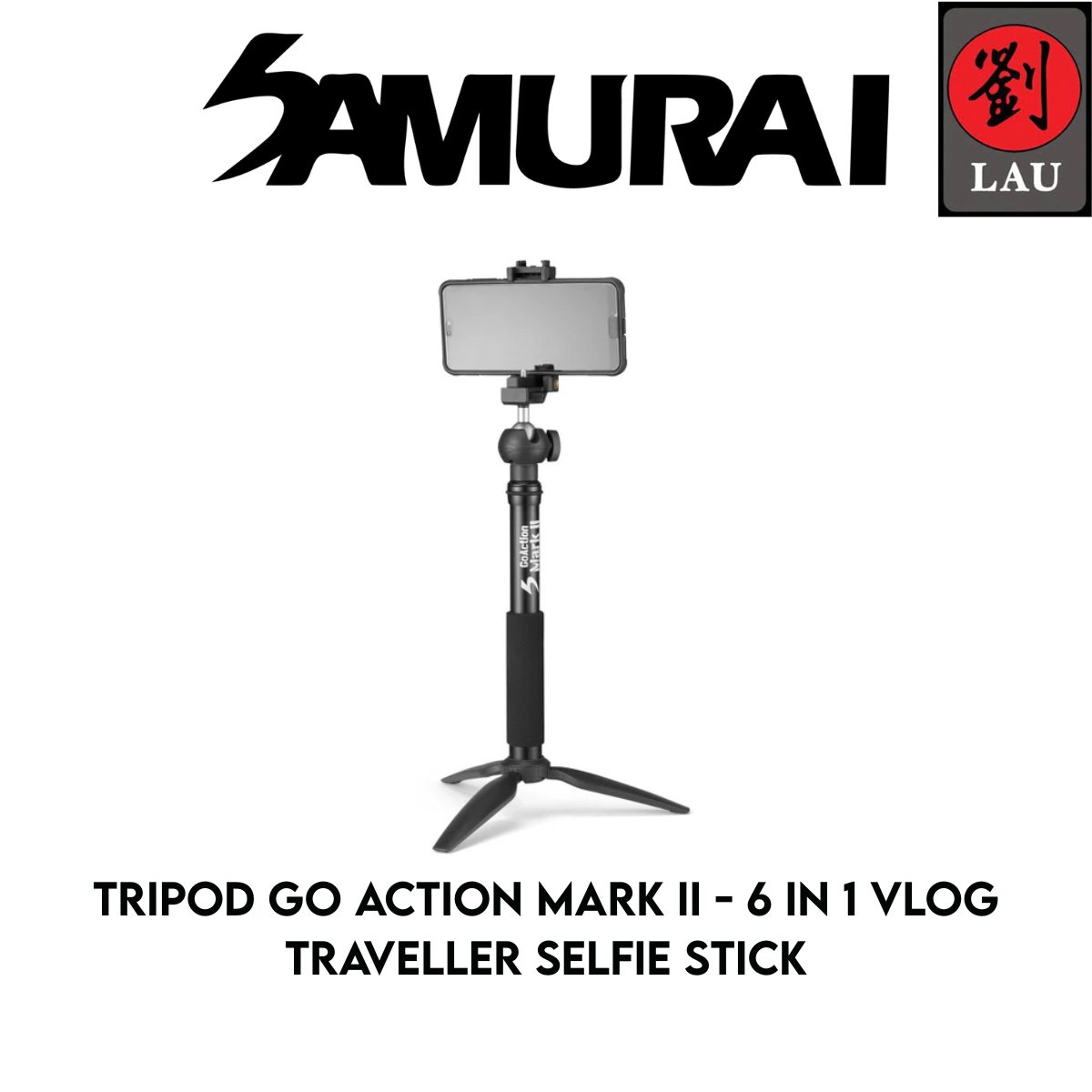 Samurai Go Action Mark II 6 in 1 Vlog Traveler Selfie Stick