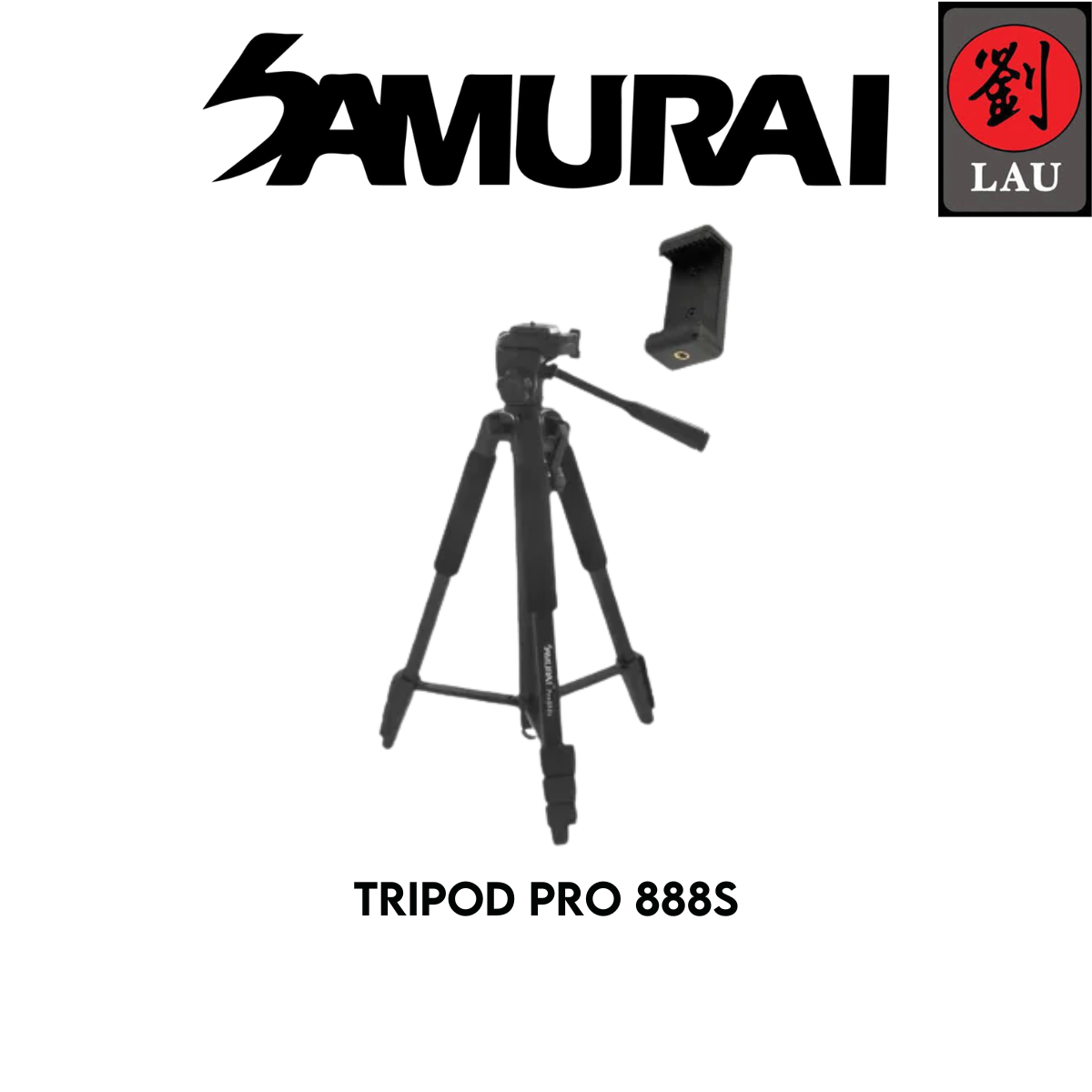 Samurai DSLR Professional Light Weight Camera Tripod with Phone Holder - Pro 888s