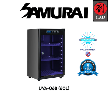 Samurai Digital Dry Cabinet UVA-068 (60L) with UVA Sterilization (Black/White) with 5 years warranty