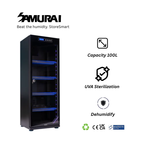 Samurai Dry Cabinet UVA-100 (100L) UV Sterilization Anti Bacterial Mould - 5 Years Warranty