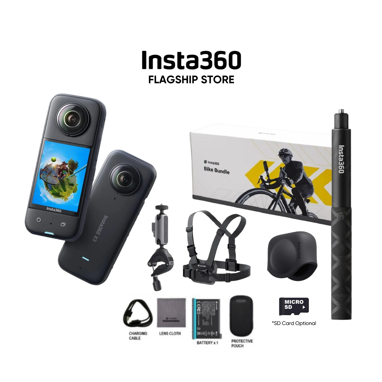 Insta360 X3 5.7K Video 72MP Photo 360 Pocket Camera