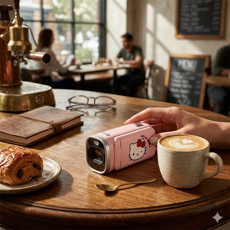 YASHICA x Hello Kitty DigiPocket Camcorder (Pink) [1-YEAR WARRANTY]