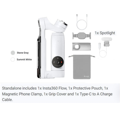Insta360 Flow - Al Powered Smartphone Gimbal Stabilizer With Built-In Selfie Stick/Tripod And Power Bank (Ready Stock)