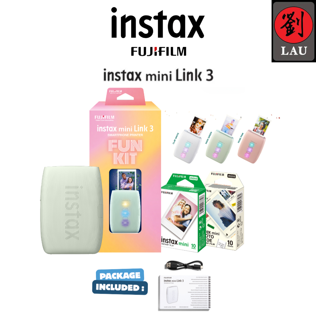 Fujifilm Instax Mini Link 3 / bring fun to life™ Smartphone Printer