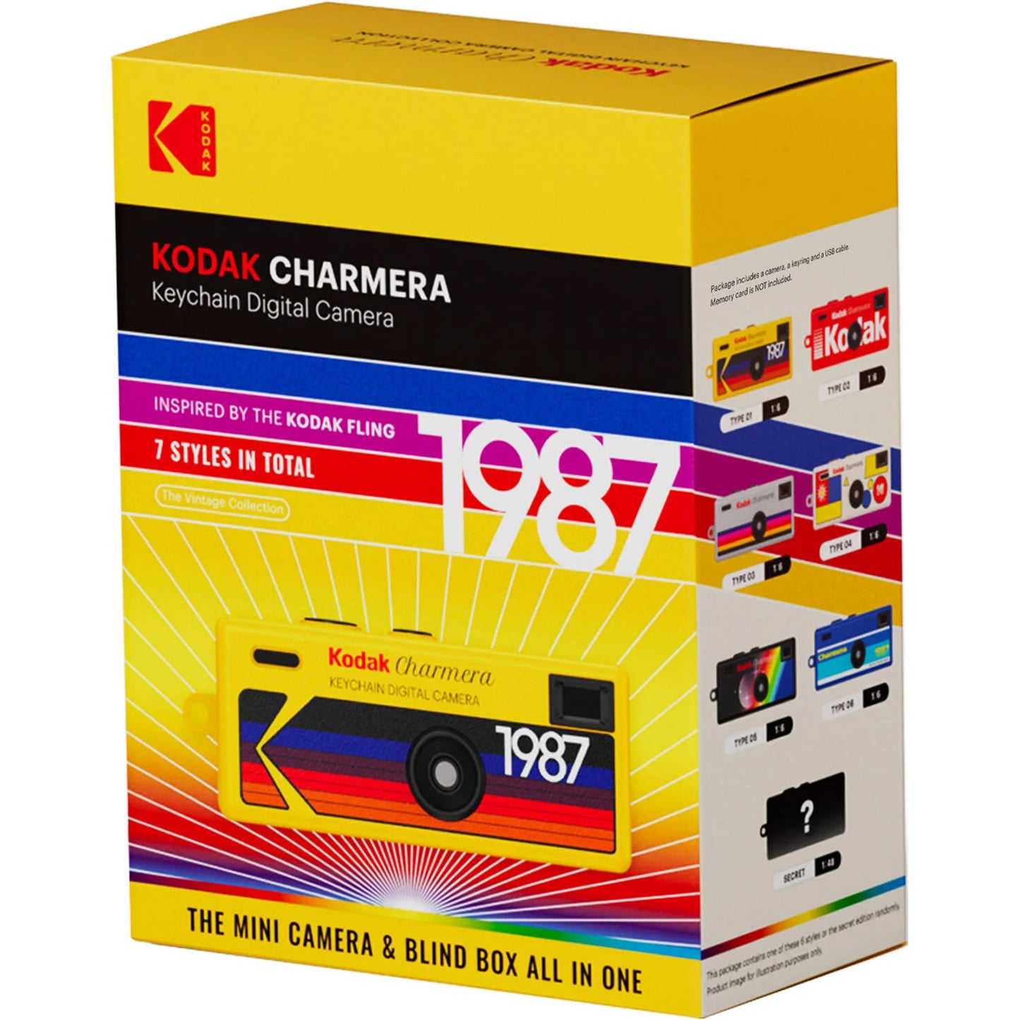 KODAK CHARMERA Keychain Digital Camera Blind Box Collection (Random Design)
