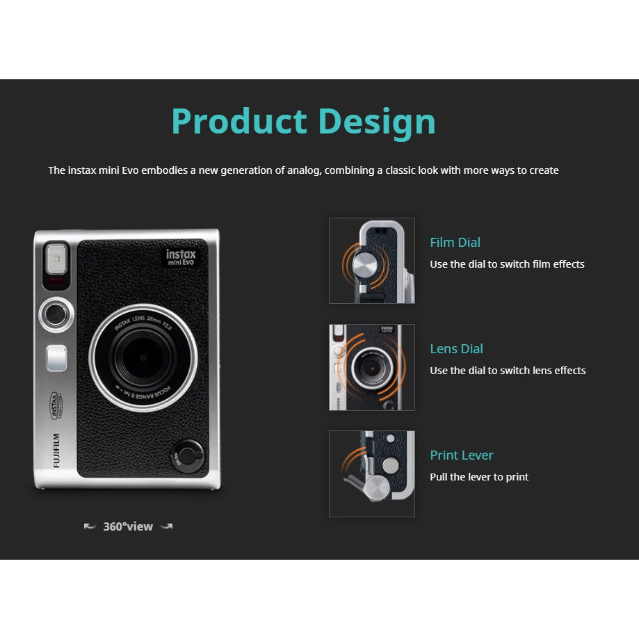 Fujifilm Instax Mini Evo Hybrid Instant Camera