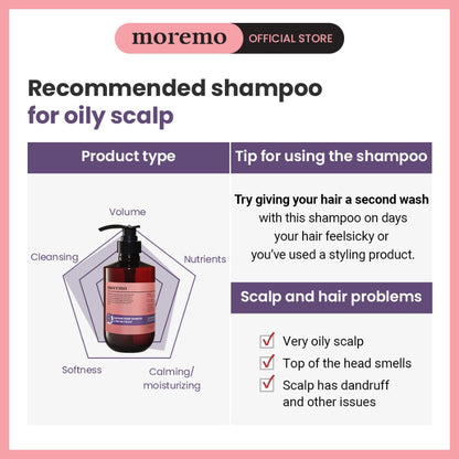 [READY STOCK] Moremo Caffeine Biome Shampoo For Oily Scalp 500ml
