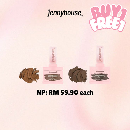 ###[SHORT EXPIRY]Jennyhouse Self-Up Hair Line Brush - Natural Brown/Dark Brown (4g)