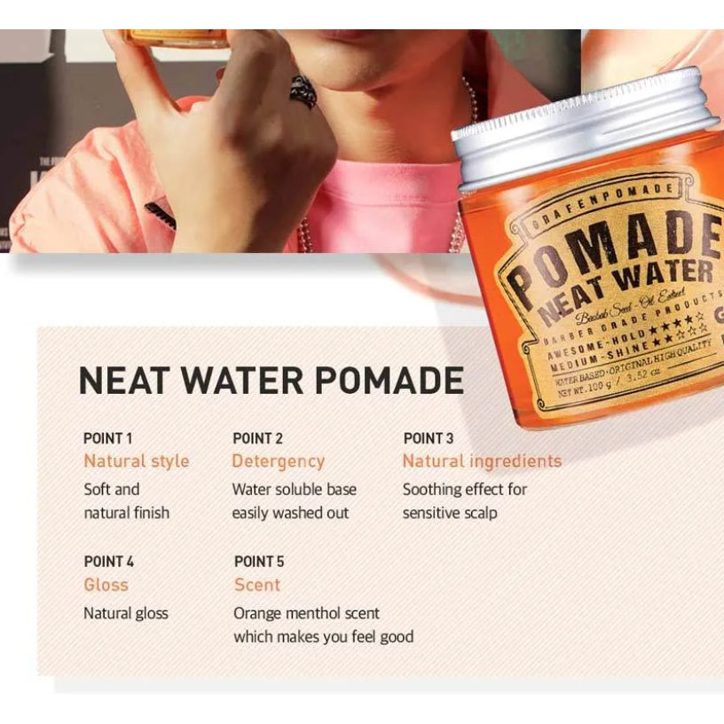 [READY STOCK] Grafen Sea Water Pomade / Neat Water Pomade 100g