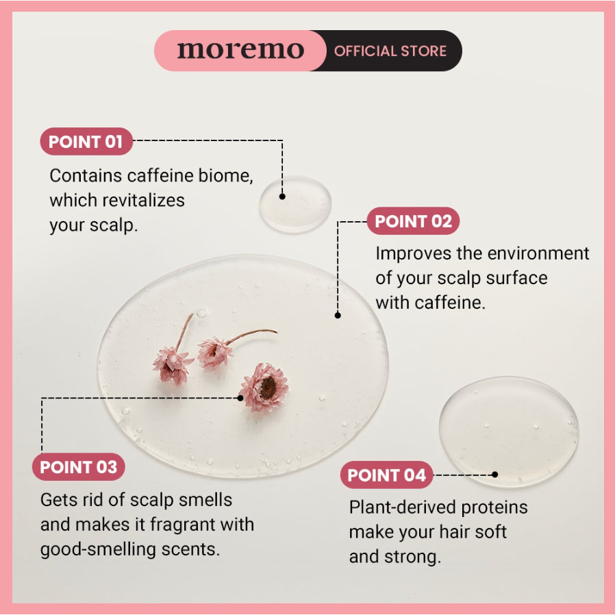 [READY STOCK] Moremo Caffeine Biome Shampoo for Normal & Dry Scalp 500ml [SHORT EXPIRY]