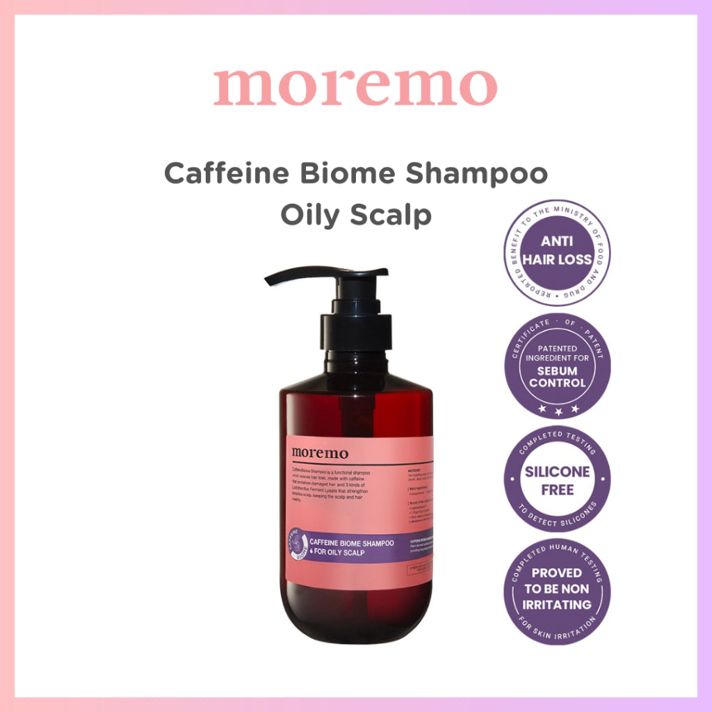 [READY STOCK] Moremo Caffeine Biome Shampoo For Oily Scalp 500ml