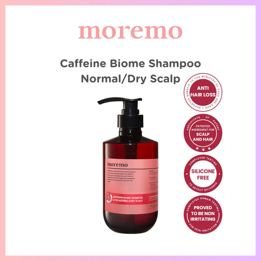 [READY STOCK] Moremo Caffeine Biome Shampoo for Normal & Dry Scalp 500ml [SHORT EXPIRY]