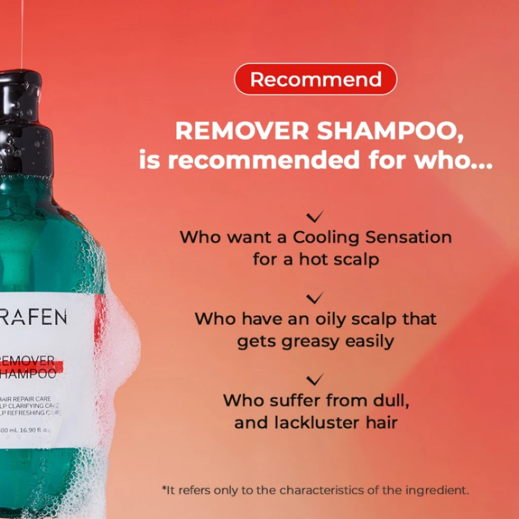 [READYSTOCK] GRAFEN Remover Shampoo Menthol Cooling Anti-Dandruff Care 500ml