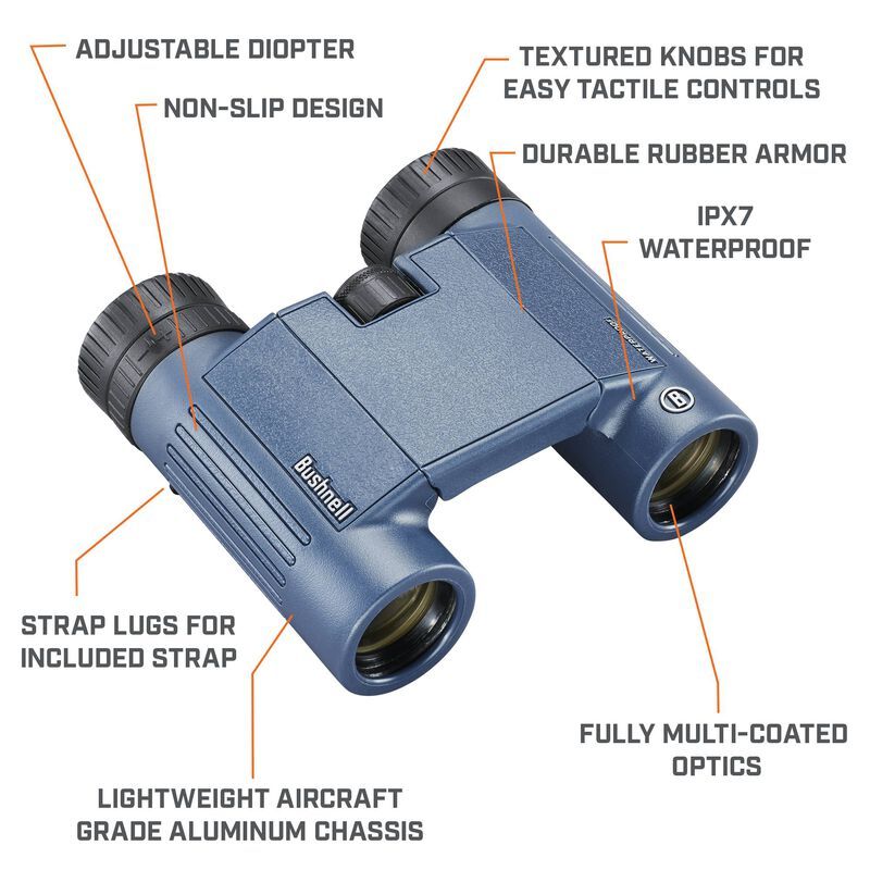 Bushnell H2O 12x25mm Folding Binoculars (Model: 132105R)