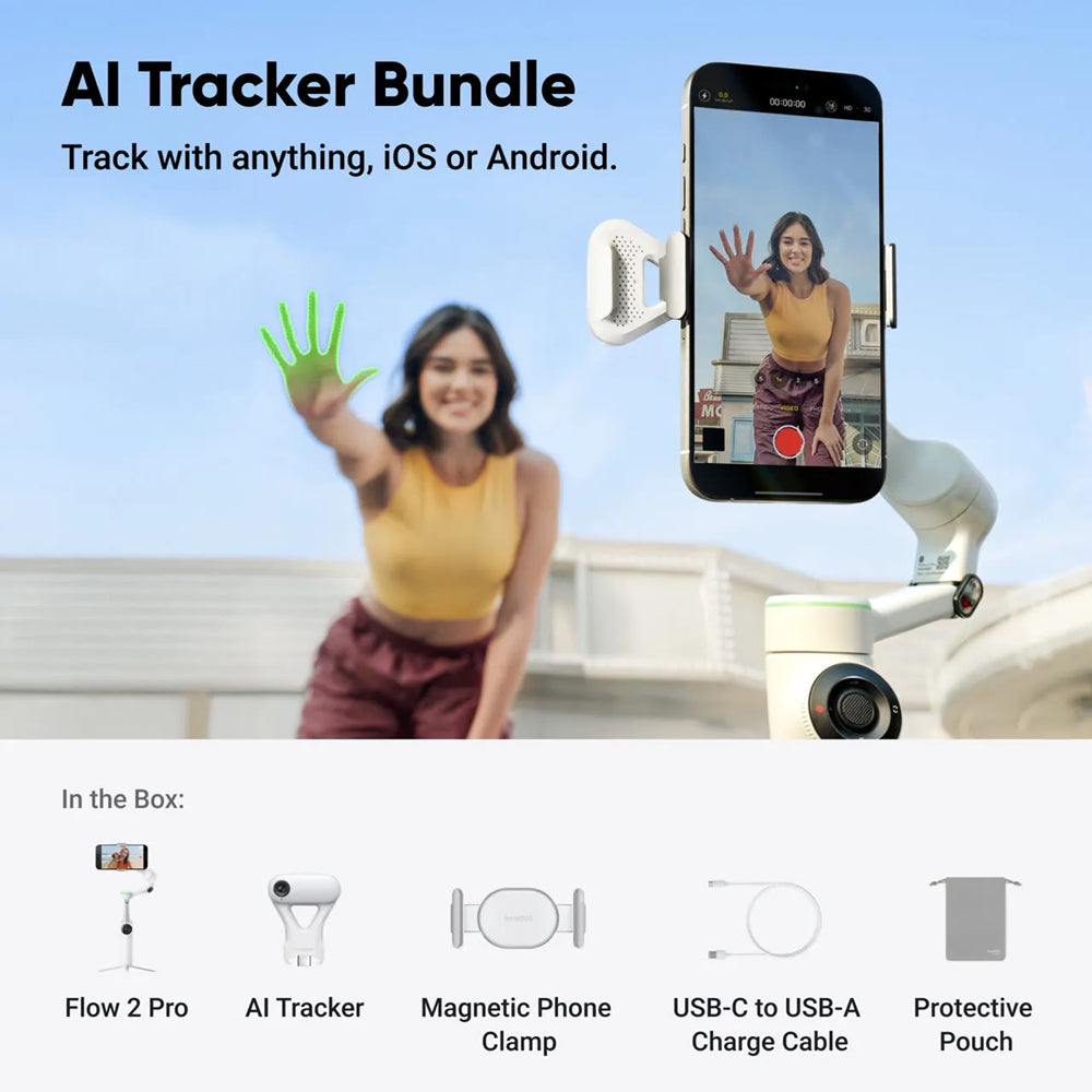 Insta360 Flow 2 Pro Ultimate AI Tracking Stabilizer / Your Pocket AI Film Maker