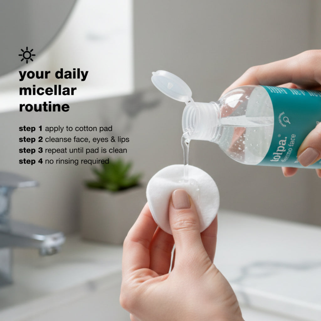 Tolpa Sebio 3-in-1 Face & Eyes Refreshing Micellar Water | Gentle Makeup Remover | 400ml