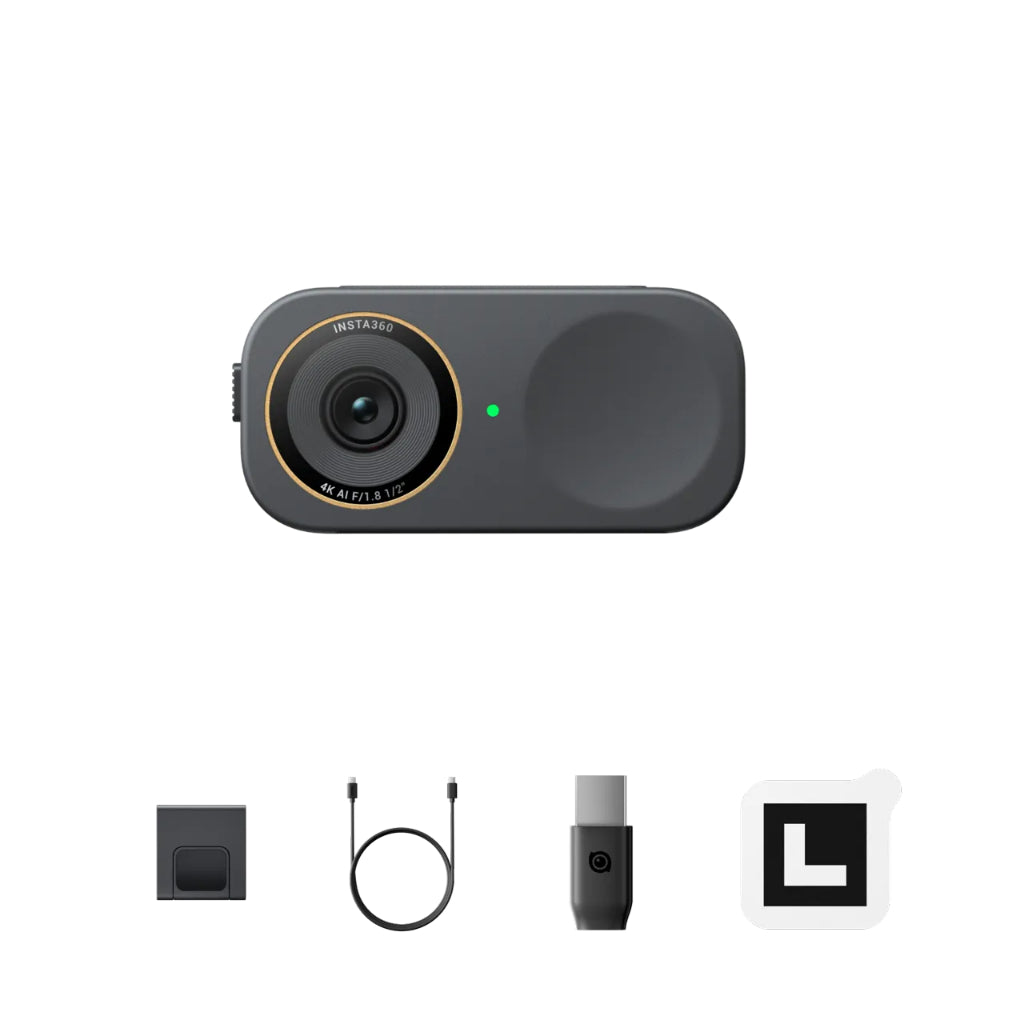 Insta360 Link 2 Pro & Link 2C Pro - 4K Webcam with 1/1.3” Sensor, Auto Framing, Noise-Canceling, Supports Stream Deck